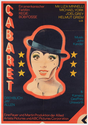 Cabaret 1975 East German A1 Film Movie Poster, Gruttner