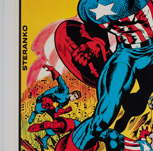 Captain America Vintage 1970s US Poster, Steranko - detail
