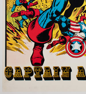 Captain America Vintage 1970s US Poster, Steranko - detail