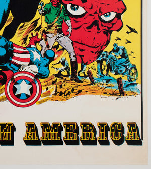 Captain America Vintage 1970s US Poster, Steranko - detail