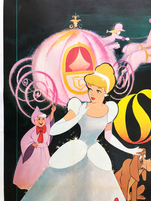 Cinderella R1960s French Grande Film Poster Disney - detailX