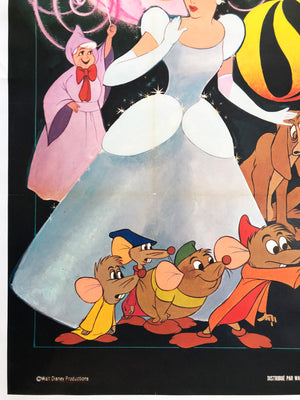 Cinderella R1960s French Grande Film Poster Disney - detailX
