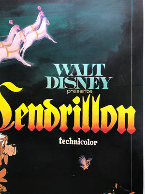 Cinderella R1960s French Grande Film Poster Disney - detailX