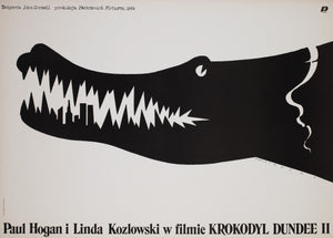 Crocodile Dundee 2 1989 Polish Film Movie Poster, Mieczyslaw Wasilewski