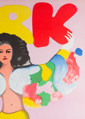 CYRK Girl on Unicycle R1976 Polish Circus Poster, Urbaniec - detail