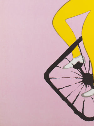 CYRK Girl on Unicycle R1976 Polish Circus Poster, Urbaniec - detail