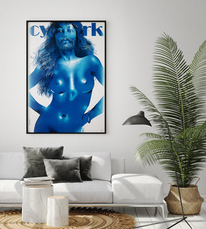 Cyrk Bearded blue lady 1983 Polish Circus Poster, Waldemar Swierzy