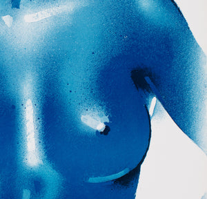 Cyrk Bearded blue lady 1983 Polish Circus Poster, Waldemar Swierzy - detail