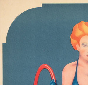 Cyrk Bikini Aerialist 1975 Polish Circus Poster, Milach - detail