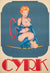 Cyrk Bikini Aerialist 1975 Polish Circus Poster, Milach