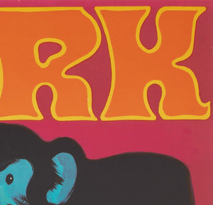 Cyrk Chimpanzee Cyclist 1968 Polish Circus Poster, Gorka - detail