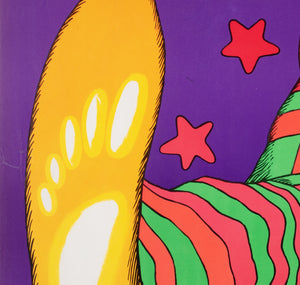 Cyrk Clown Swinging R1979 Polish Circus Poster, Bocianowski - detail