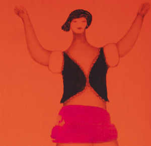 Cyrk Dancer With Horse 1965 Polish Circus Poster, Danuta Zukowska - detail