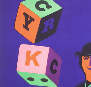 Cyrk Dice Juggler 1970 Polish Circus Poster, Bocianowski - detail