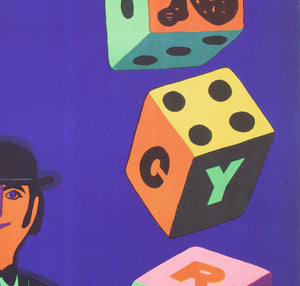 Cyrk Dice Juggler 1970 Polish Circus Poster, Bocianowski - detail