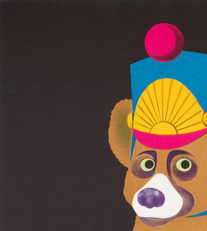 CYRK Drumming Bear 1975 Polish Circus Poster, Majewski - detail