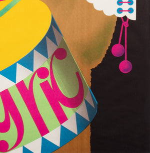 CYRK Drumming Bear 1975 Polish Circus Poster, Majewski - detail