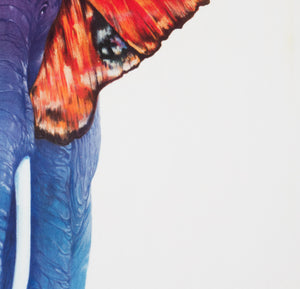 Cyrk Elephant Butterfly 1979 Polish Circus Poster, Pagowski - detail