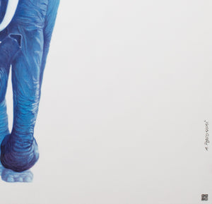 Cyrk Elephant Butterfly 1979 Polish Circus Poster, Pagowski - detail