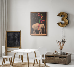 Cyrk Elephant Riding Acrobat 1962 Polish Circus Poster, Cieslewicz