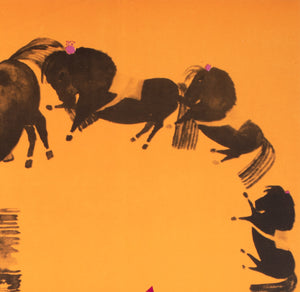 Cyrk Horse Trainer 1966 Polish Circus Poster, Danuta Zukowska - detail