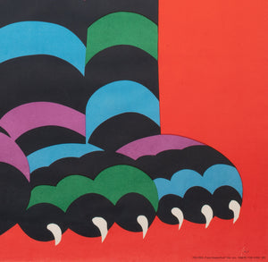 Cyrk Large Stripy Cat 1975 Polish Circus Poster, Hilscher - detail