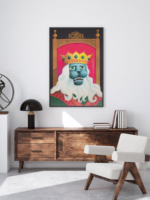 Cyrk Lion King 1975 Polish Circus Poster, Hilscher