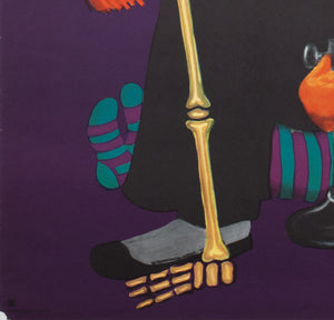 Cyrk Magician Levitatation 1975 Polish Circus Poster, Miedza-Tomaszewski - detail