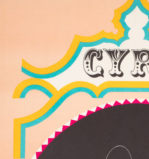 Cyrk Performing on Horseback 1970 Polish Circus Poster, Majewski - detail