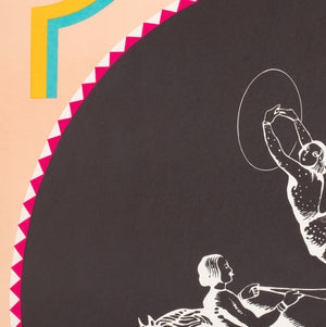 Cyrk Performing on Horseback 1970 Polish Circus Poster, Majewski - detail