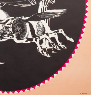 Cyrk Performing on Horseback 1970 Polish Circus Poster, Majewski - detail