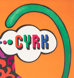 Cyrk Talking Monkey 1973 Polish Circus Poster, Hilscher - detail