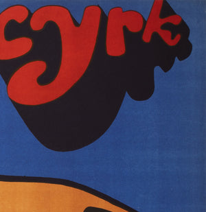Cyrk Polish Circus Poster 3 Lions 1970, Jodlowski - detail