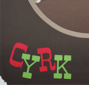 Cyrk Weight Lifting Skater 1974 Polish Circus Poster, Jan Kotarbinski - detail