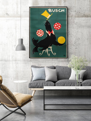 DDR Busch Circus 1967 Juggling Seal Poster