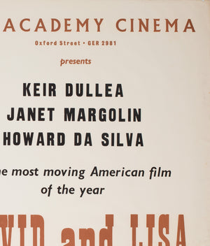 David and Lisa 1963 Academy Cinema UK Quad Film Poster, Strausfeld - detail