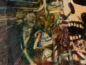 Original Death Line 1973 Concept Artwork by Vic Fair - detail