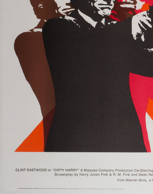 Dirty Harry 1971 UK Quad Film Poster