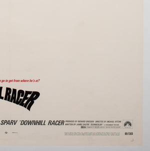 Downhill Racer 1969 US 1 Sheet Film Poster - detail