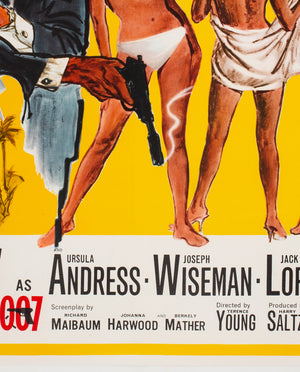 Dr No 1962 UK Quad Film Movie Poster, James Bond = detail