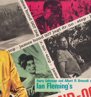Dr No 1963 German A0 Film Movie Poster, Degen - detail
