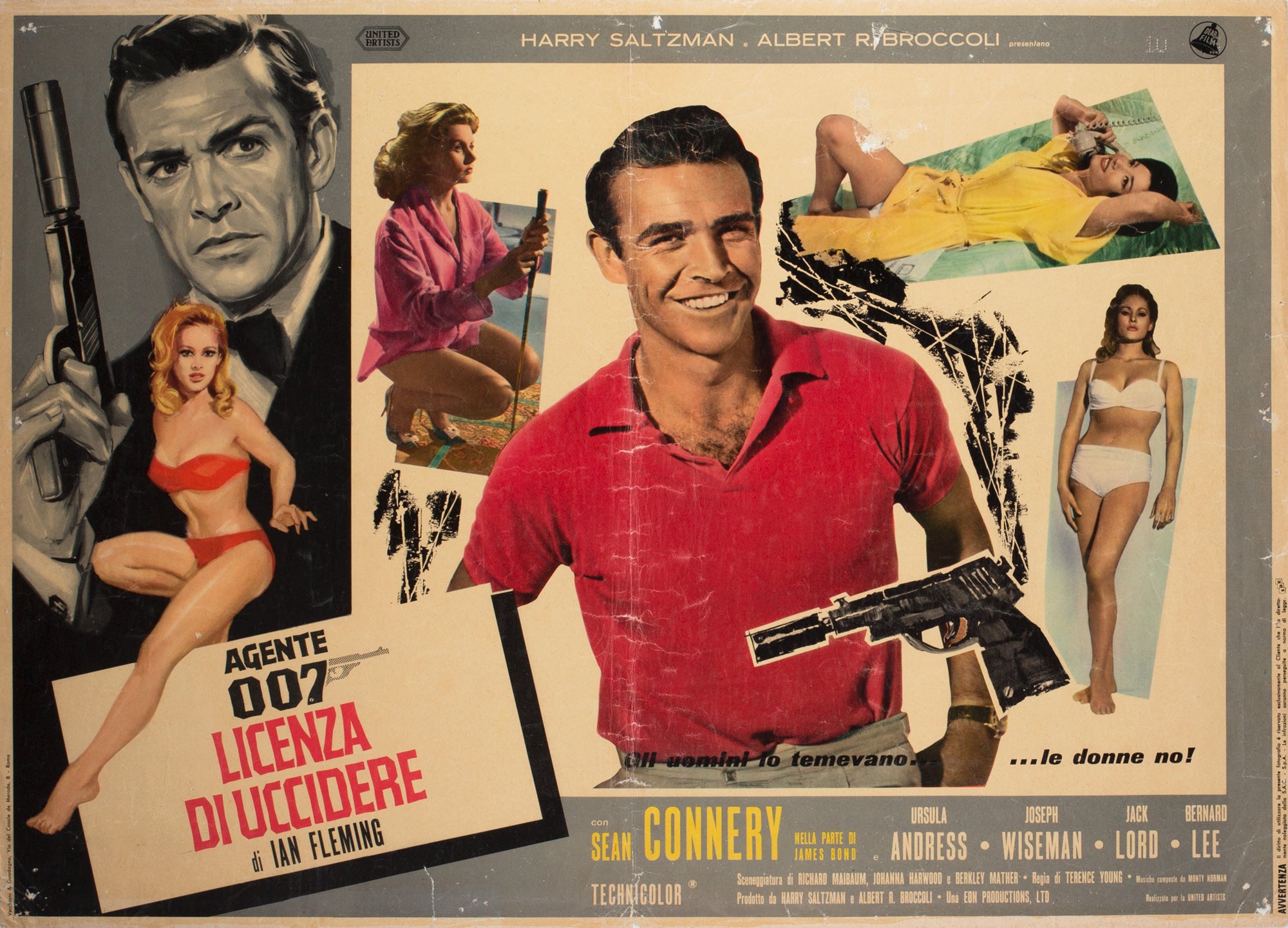 Dr No. 1963 Italian Photobusta Film Poster
