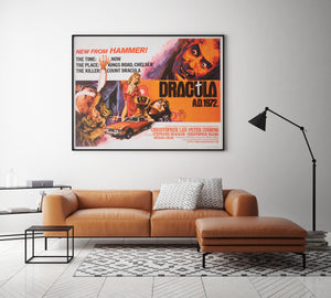 Dracula A.D. 1972 UK Quad Film Movie Poster, Tom Chantrell