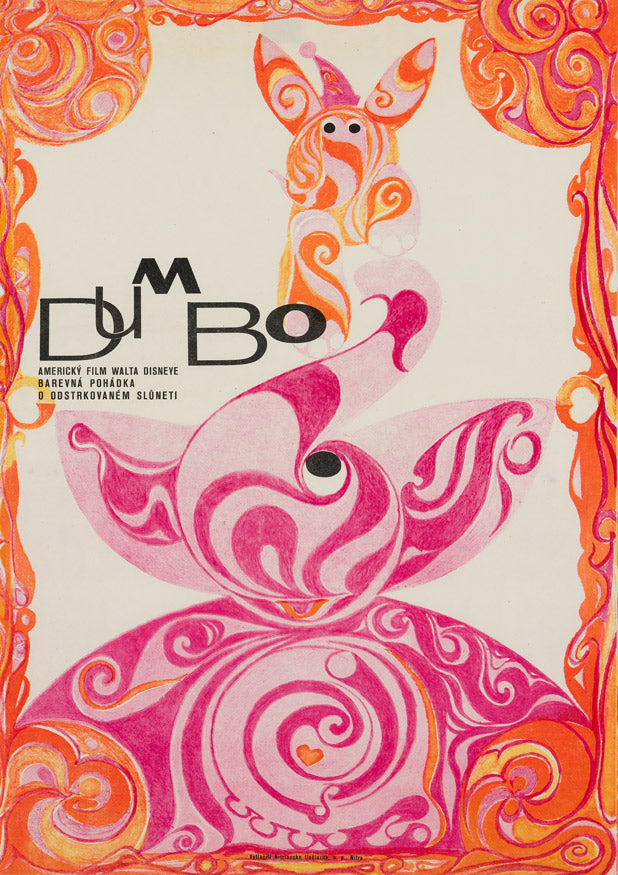 Dumbo 1971 Czech A3 Original Film Movie Poster