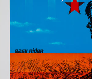 Easy Rider 1969 Japanese B2 Blue Style Film Movie Poster - detail