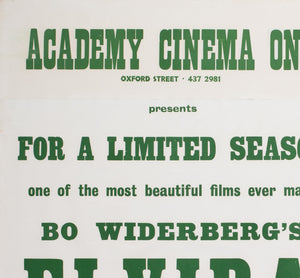 Elvira Madigan 1968 Academy Cinema UK Quad Film Poster, Strausfeld - detail