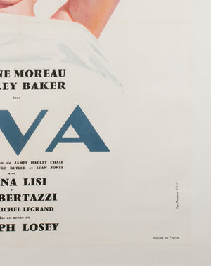 Eva 1962 French Moyenne Film Poster - detail