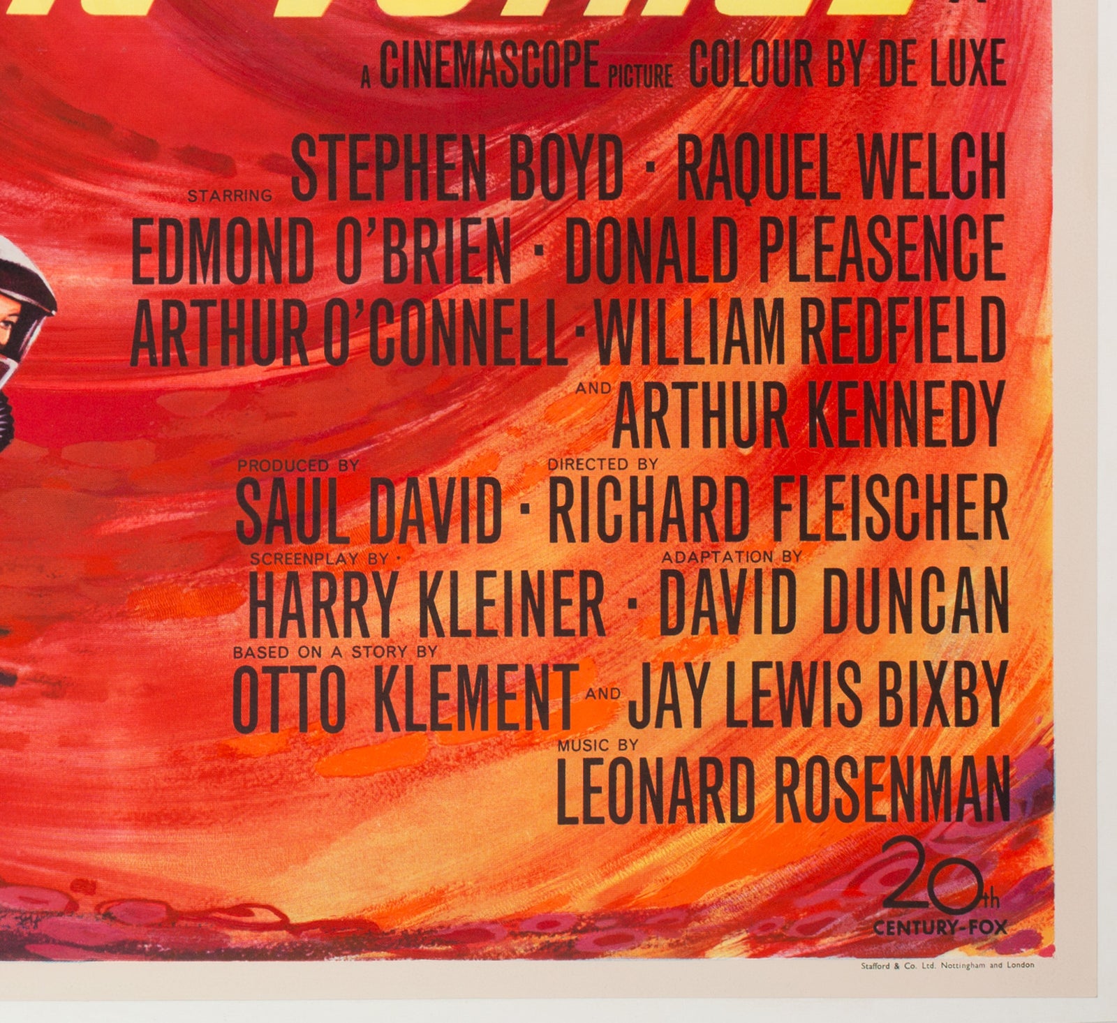 Fantastic Voyage 1966 UK Quad Film Movie Poster, Beauvais - detail