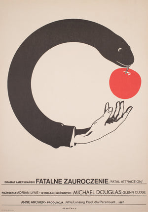 Fatal Attraction 1988 Polish B1 Film Poster, Kalkus