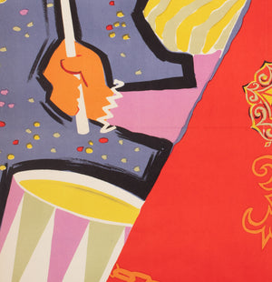 Fiestas de la Merced 1956 Barcelona Travel Poster, Domenech - detail